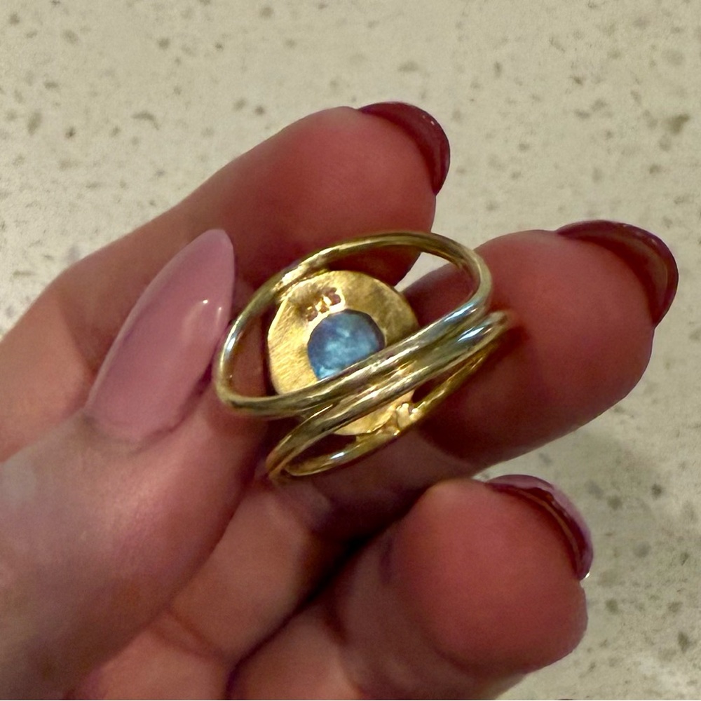 Natural Moonstone Statement Gemstone Ring - image 2